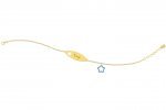 Bracelet with Plate - Charm light blue star_2710