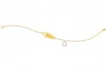 Bracelet with Plate - Charm pink star
 (Colore: ORO - Taglia: UNICA)