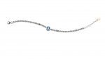 Bracelet with silver Beads and light Blue Bear
 (Colore: ARGENTO - Taglia: UNICA)