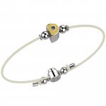 Bracelet with White Lace - Letter D_1985