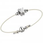 Bracelet with White Lace - Letter W_2019