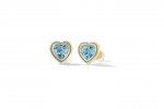 Bright Blue Heart Earrings
 (Colore: ARGENTO - Taglia: UNICA)