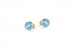 Brilliant Blue Stone Earrings in Silver
 (Colore: ARGENTO - Taglia: UNICA)