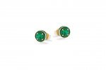 Brilliant Green Stone Silver Earrings
 (Colore: ARGENTO - Taglia: UNICA)