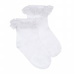 Chaussettes blanches avec revers_8382