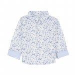 Chemise bleue à fleurs_7668