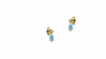 Campanella della Gioia earrings in 925 silver, blue details_12672