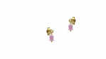 Campanella della Gioia earrings in 925 silver, pink details_12670