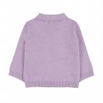 Cardigan with collar and embroidery_12556