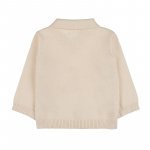 Cardigan with collar and embroidery_12158
