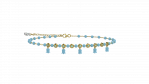 Cavigliera della Gioia Argento 925, pietre e dettagli Azzurri_12661