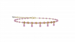 Cavigliera della Gioia Argento 925, pietre e dettagli Rosa_12660