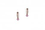 Circle Zirconia Earrings with Star
 (Colore: ARGENTO - Taglia: UNICA)