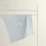 Coccolo light blue jersey blanket for pram_580