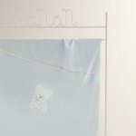 Coccolo light blue jersey blanket for pram_581