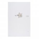 Coperta letto in pile "My little star" con ricamo grigio_9130