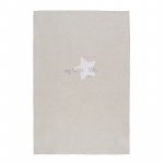 Coperta letto grigia in jersey "My little Star"_9135