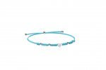 Cord and heart bracelet in light blue silver
 (Colore: ARGENTO - Taglia: UNICA)