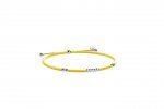 Cord and yellow silver bracelet
 (Colore: ARGENTO - Taglia: UNICA)
