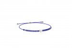 Cord bracelet with blue heart
 (Colore: ARGENTO - Taglia: UNICA)