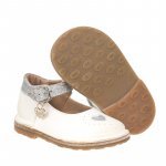 Cream Sandal with Glitter Heart_6715