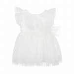 Dress with Shantung Top and White Tulle Skirt_4999