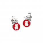 Teddy Bear earrings round shape
 (Colore: ARGENTO - Taglia: UNICA)