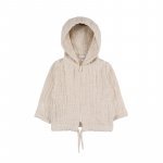 Sudadera con Cierre y Capucha Beige_4422