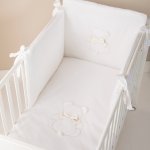 Fiocco Bed Duvet Set in White - 4 Pieces
 (Colore: BIANCO - Taglia: UNICA)