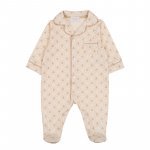 Front opening babygro allover with foot_11255