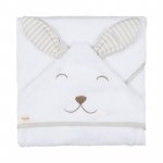 Grey hooded bath towel with rabbit
 (Colore: GRIGIO - Taglia: 2 ANNI)