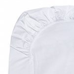 Lenzuolino bianco con angoli per letto_12529