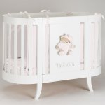 Ovales Babybett Puccio in Rosa
 (Farbe: ROSA - Größe: EINZIGARTIG)