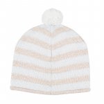Light Blue and Dove Grey Yarn Striped Hat_3296