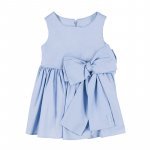 Light Blue Dress with Bow at the Waist_4825