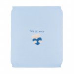 Light-blue Knitted Blanket with Teddy_4317