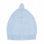Light-blue Knitted Hat with Knot_4308