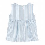 Light blue striped sleeveless blouse_8274