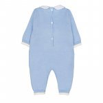 Light blue thread babygro with collar_7494