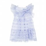 Light Blue Tulle Plumetis Dress
 (Colore: AZZURRO - Taglia: 2 ANNI)