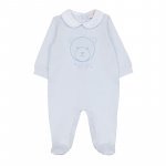 Lightblue babygrow with collar
 (09 MESI)