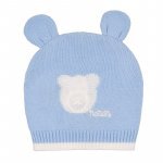 Lightblue knitted hat with ears_7526