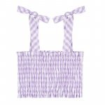 Lilac Smock Stitch Checked Top_5587