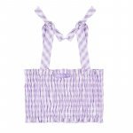 Lilac Smock Stitch Checked Top_5588