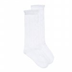 Long white perforated socks
 (TG 3)