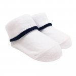 Socken Set 2 Blau und Weiß mit Streifen_3195