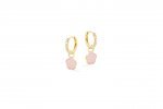 Boucles d'oreilles Fleurs Roses Argent_9296