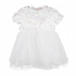 Weißes Kleid mit halben Ärmeln_12057