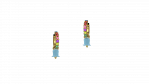 Orecchini Campanella della Gioia Azzurra Argento 925, pietre multicolor_12667