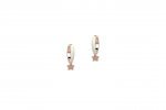 Boucle d'oreille Cercle Émail Blanc Arg 925 - Étoile_5922